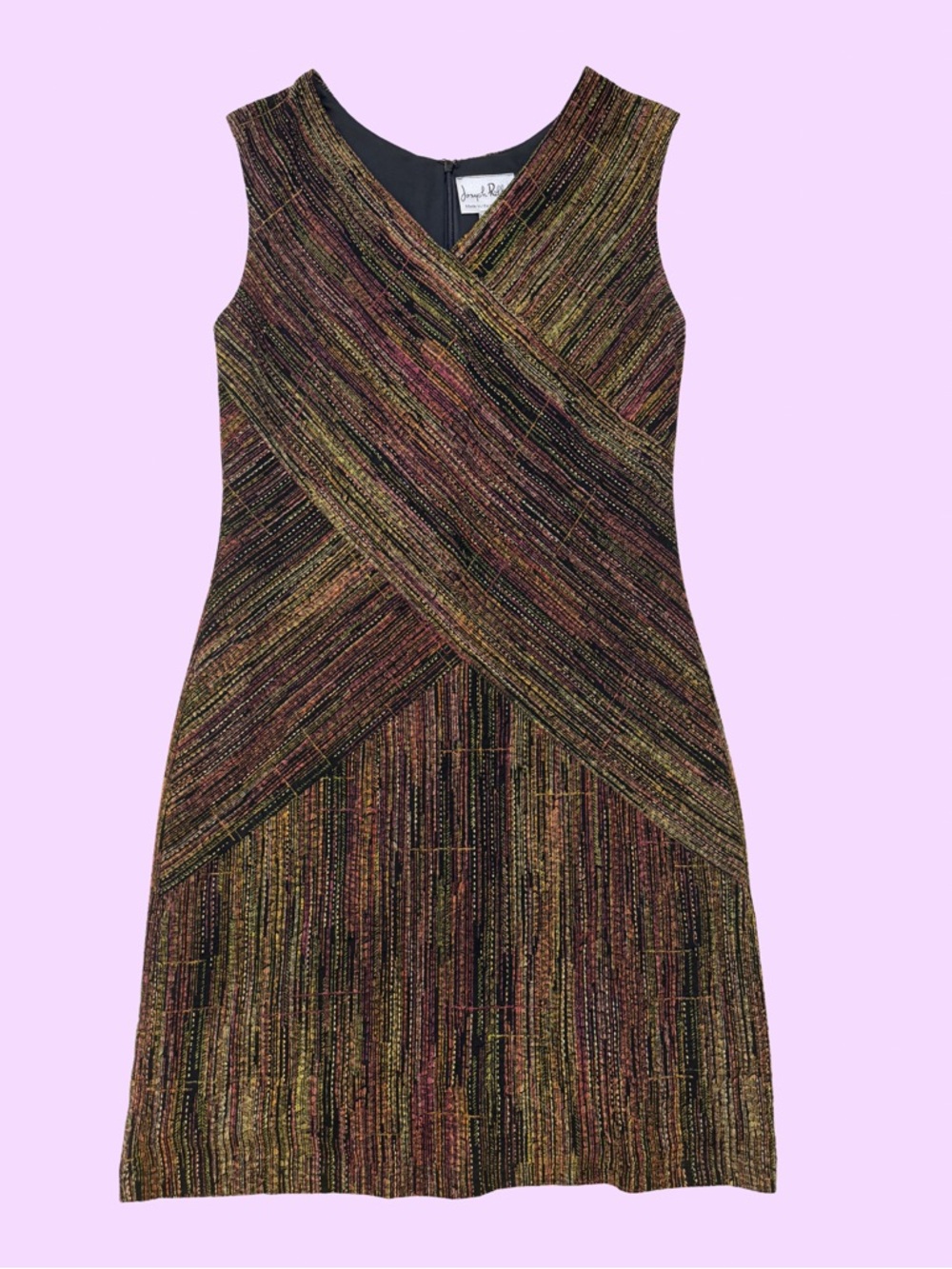 Joseph Ribkoff Multi Color Cross-Front Mini Dress
